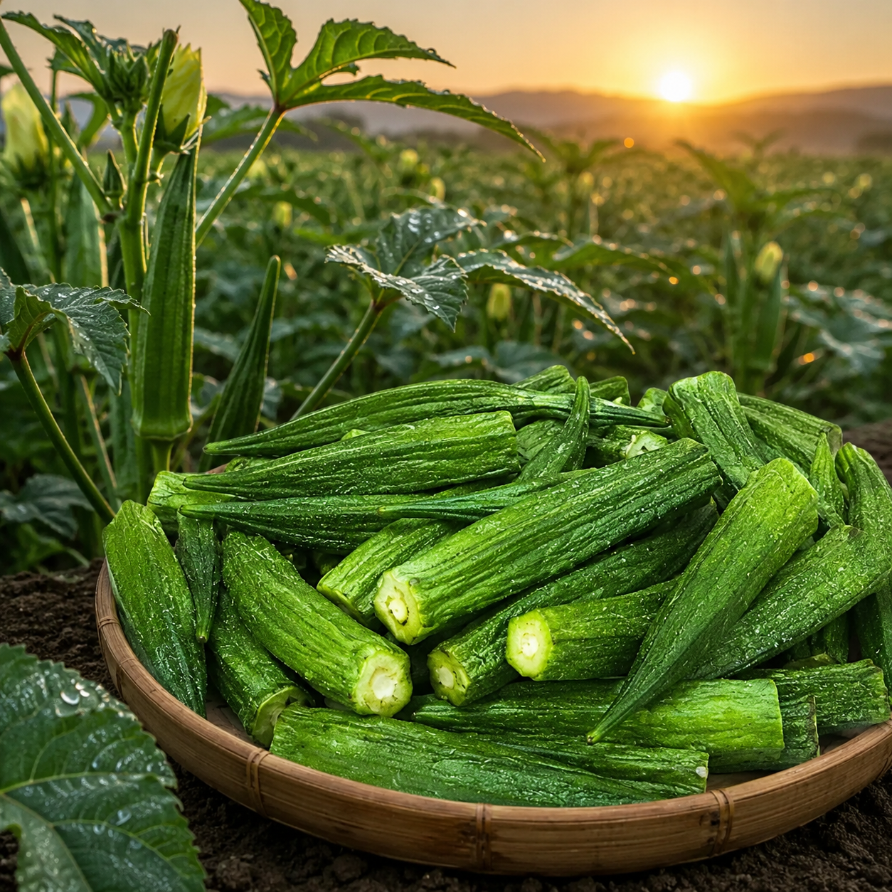 🥦 Freeze-Dried Okra Crisps – All-Natural Healthy Snack for Blood Sugar & Metabolic Support 💚