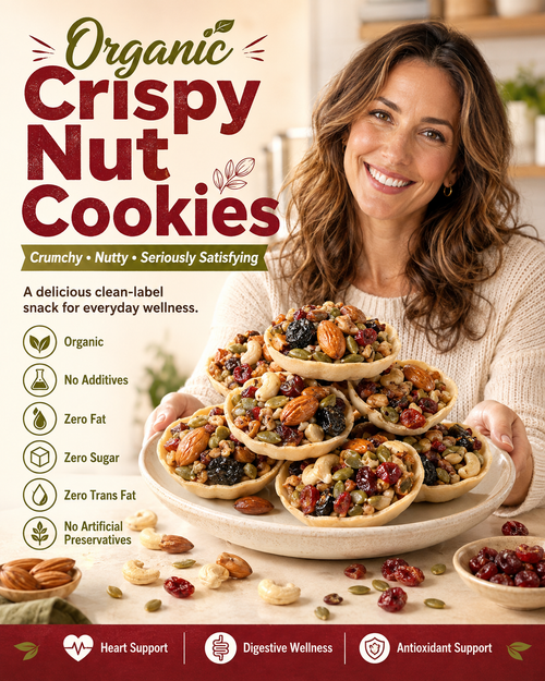 🥇 Golden Eight-Treasure Nut & Fruit Tartlets | Crispy Nut & Dried Fruit Snacks-EV