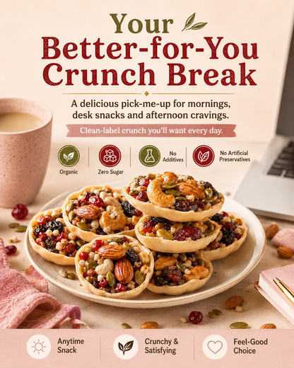 🥇 Golden Eight-Treasure Nut & Fruit Tartlets | Crispy Nut & Dried Fruit Snacks-EV